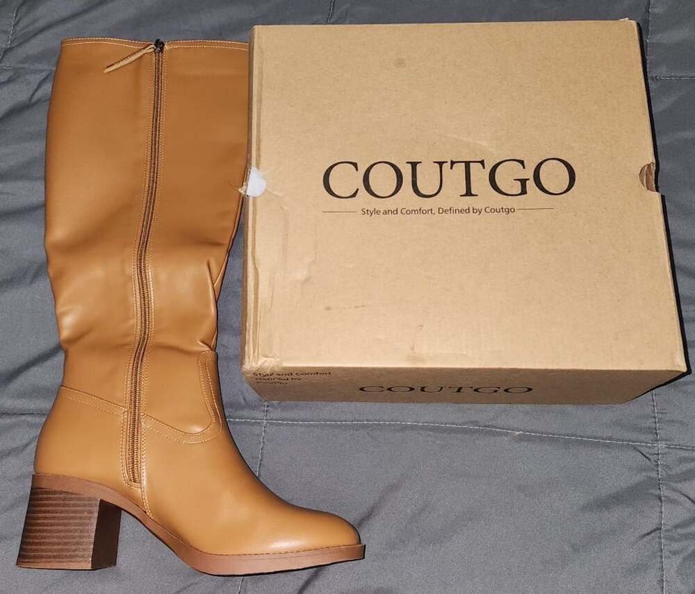Coutgo Knee High Boots Brown